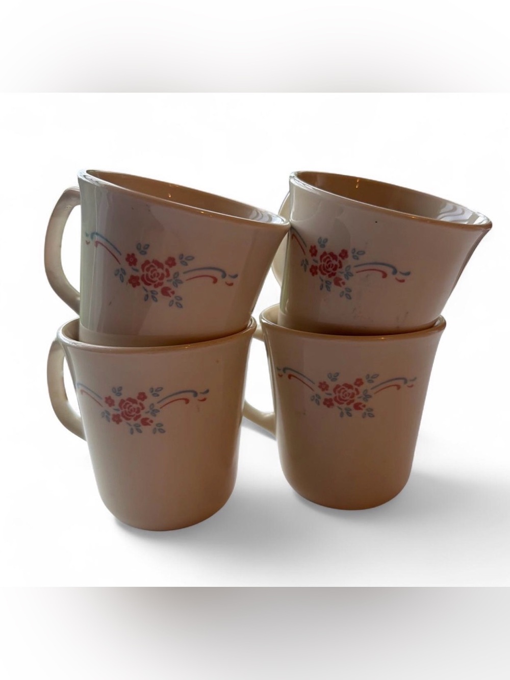 Corelle English Breakfast Coffee/Tea Cups CorningWare, Set Of 4